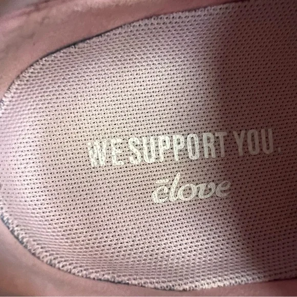 Clove Classic Nursing Clarino Vegan Leather Elastic Cushion Sneaker Shoe Pink Up - Picture 10 of 17